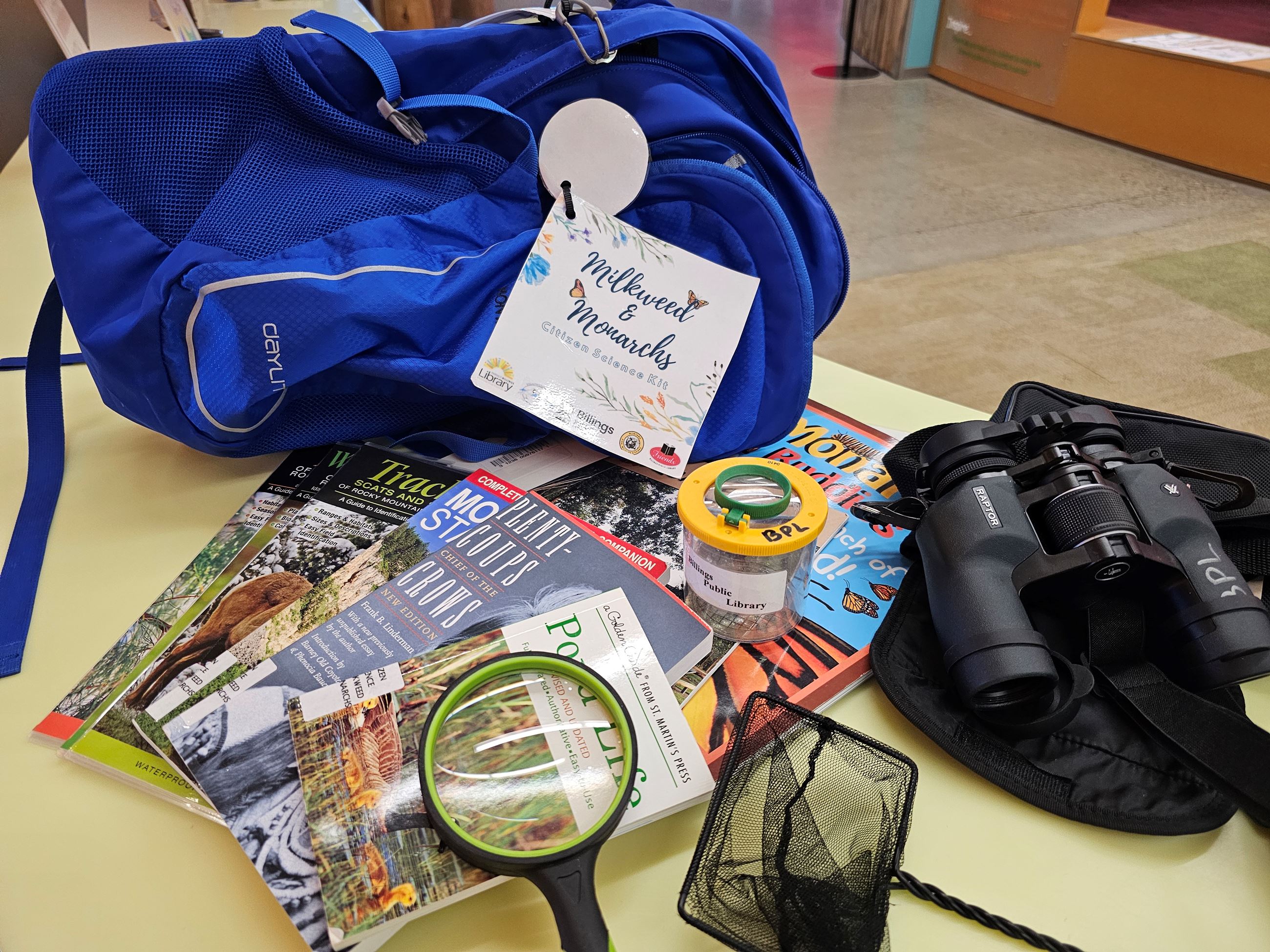 This kit includes books and scientific equipment to conduction citizen science activities